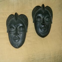 Black Faces  Decoration 10.00 For The Pair
