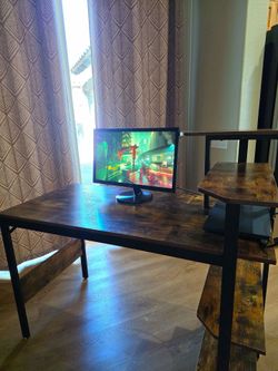 Desk + ASUS Monitor