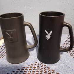 PLAYBOY CERAMIC GLASS BEER MUGS