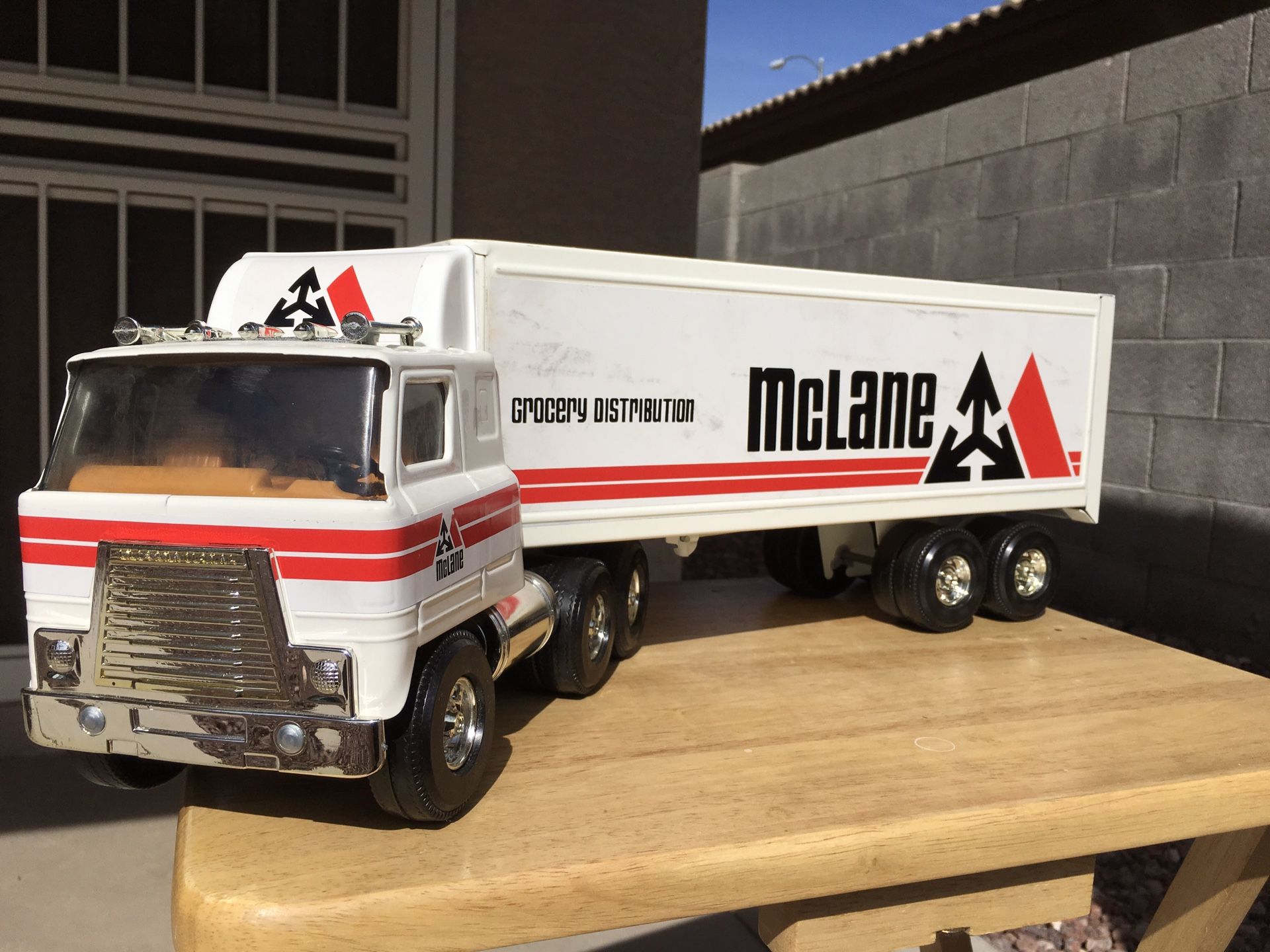 Vintage Die-Cast McLane Toy Semi Truck And Trailer (Collector’s item)