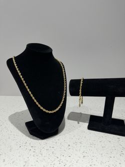 Rope chain and pendant set