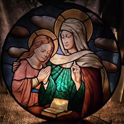VINTAGE Saint Anne & the Blessed Virgin Mary 