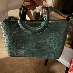 Dark Green Crocodile Purse