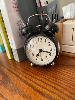 Black Twin Bell Alarm Clock