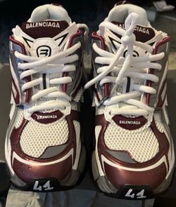 Balenciaga runner  white / burgundy red/ grey