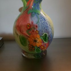 Murano Glass Blooming Flower Vase