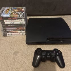 PS3 Slim Console With 11 Games