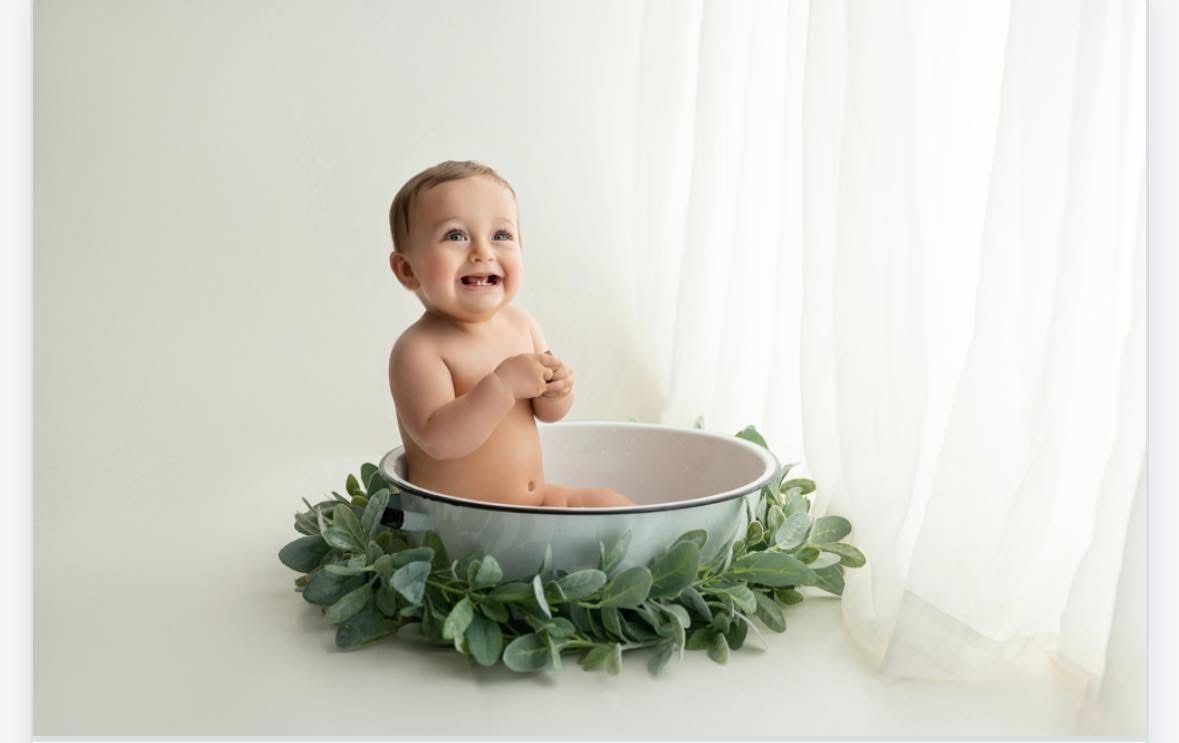 Baby Bath Bowl And Garland