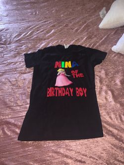 Peach from Mario Bro’s birthday T-Shirt