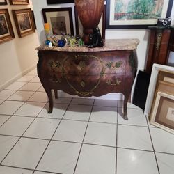 Antique Table Hand Mable Original Antique 