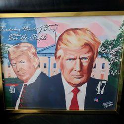 President Trump 45 - 47 Print of Painting by Michael Israel