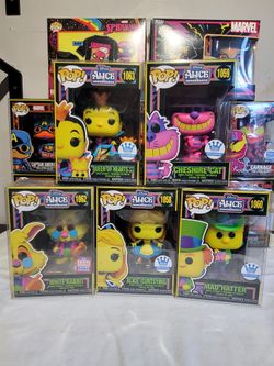 Funko Pop Lot Alice In Wonderland BLACKLIGHT