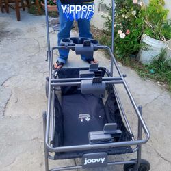 Joovy TwinRoo Doble Car Seat Stroller With Chicco Adapters