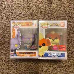 Funko Pops Beerus and Growlithe Con