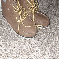 Brown Boys Boots Size 2 