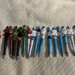 Winter Handmade pens holiday festive teacher gift stocking stuffer office kids office school