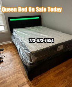 💥 LED Bed + Mattress Set Ready For Delivery 🚛