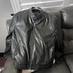 Kenneth Cole Faux Leather Motorcyclist Jacket | Black 