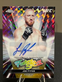 2026 Topps Chrome UFC Joe Pyfer Future Stars Auto Gold Geometric Refractor #/50