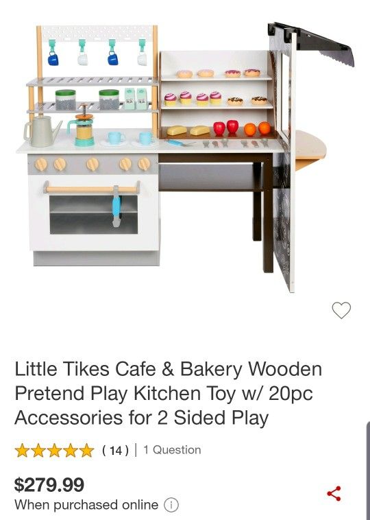 Little Tikes Cafe And Bakery Wooden Play Kitchen New In Box Sealed