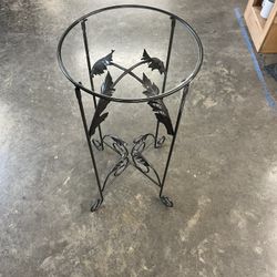 Metal and Glass Accent Table 