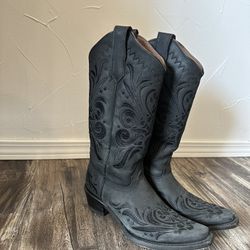 Circle G Woman’s Filigree Western Boots (Snip Toe)