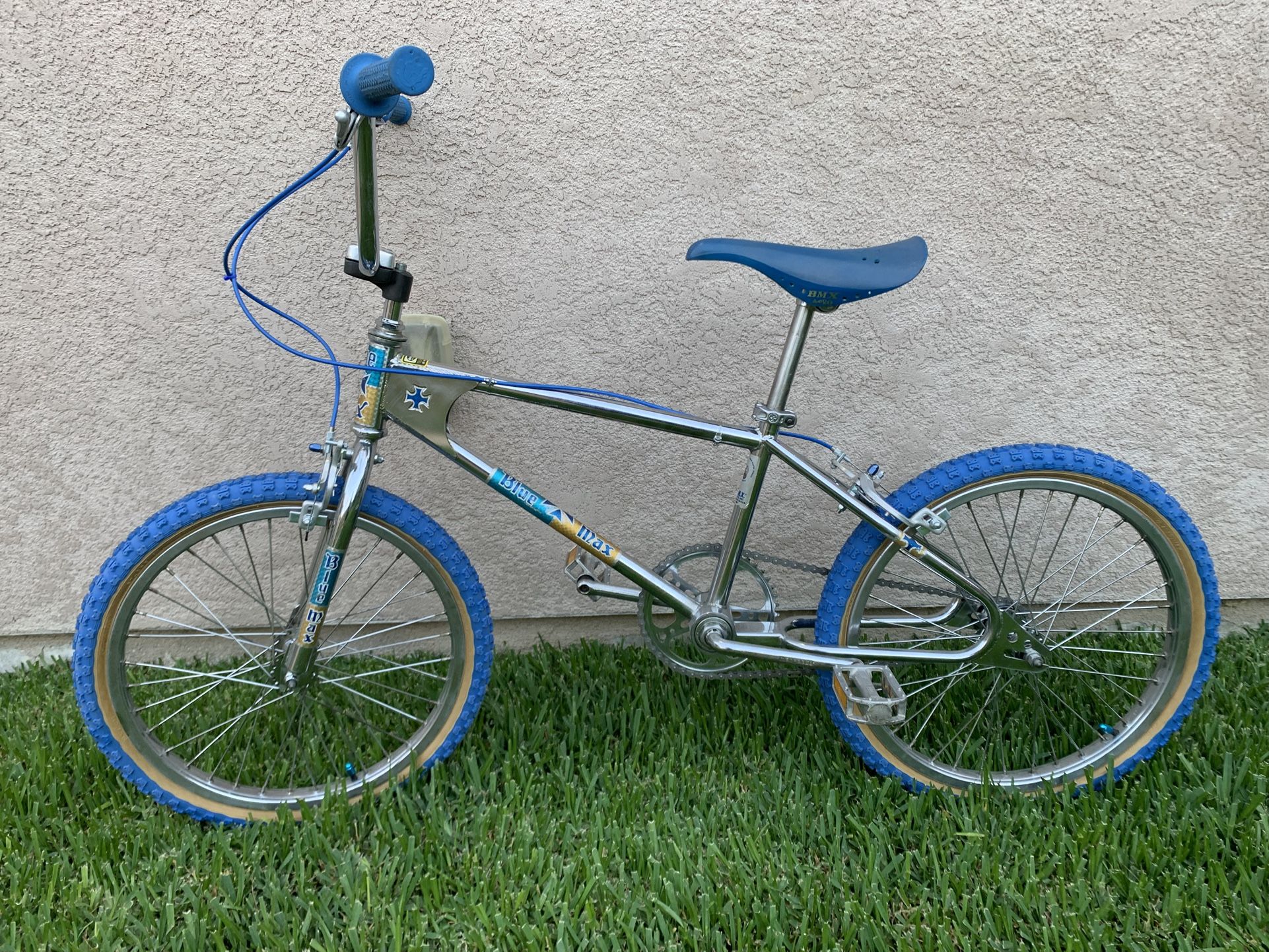 1983 BMX Products BLUE MAX Old School Bmx Bicycle Mongoose Motomag Chatsworth WEBCO Replica Dan Gurney