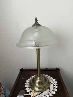 Lamp With Glass Shade