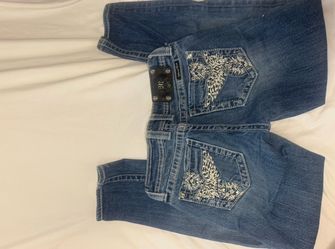 Miss Me Size 27 Skinny Jeans Rhinestone Embellished