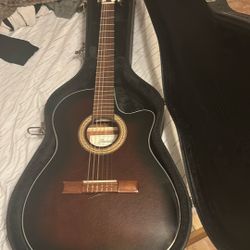 Ibanez Electric Acoustic Nylon String Guitar-thinline
