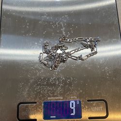 STERLING SILVER FIGARO CHAIN