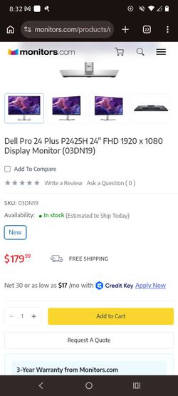 2 Dell Pro 24in Monitors