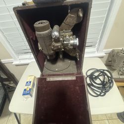 Vintage Keystone Movie Projector with Case and Spare Bulb