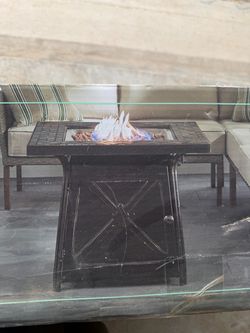 Outside gas fire pit