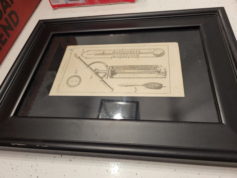 Science Antique Magazine Page Framed Picture