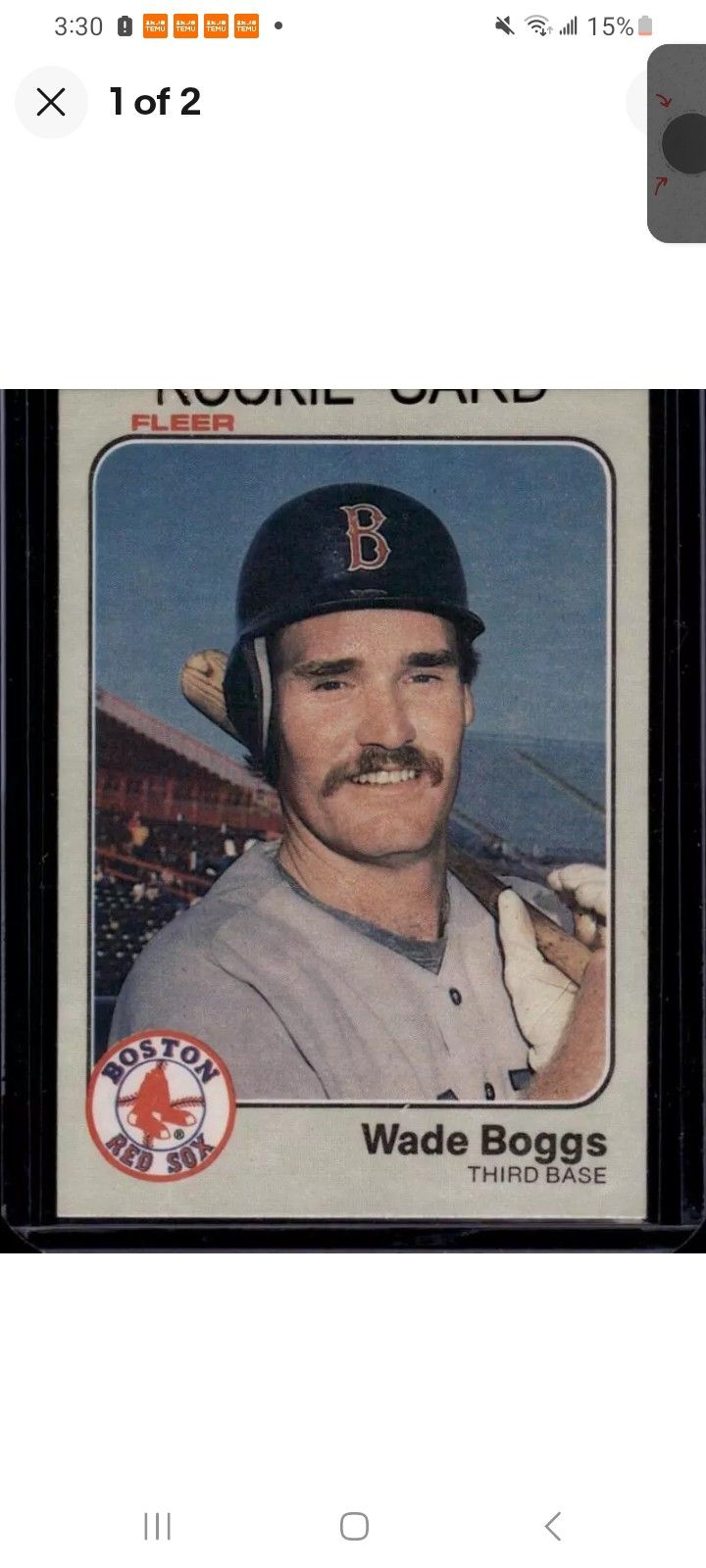 Really Nice Wade Boggs Rookie Card In MINT CONDITION.!!!