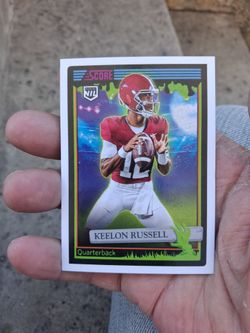 2026 Panini Score-A-Treat (NIL) Keelon Russell #142 Quarterback "Pre Rookie Card" Green Slime Alabama
Crimson Tide College. Near Mint/Mint Condition