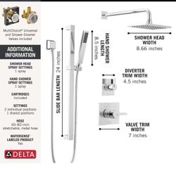 Vero 2-Handle 2-Spray Shower Faucet