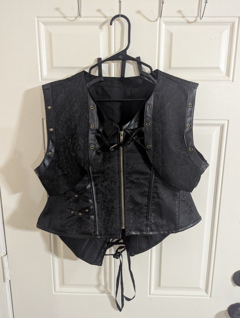 Black Leather Corset