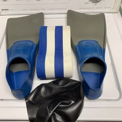 Training Swim fins - with swim cap