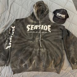 Mens Seaside Sweatshirt Size Med & Hat 
