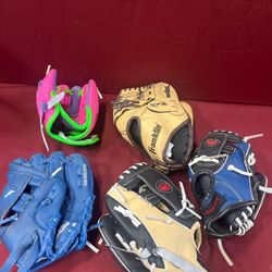 3) Franklin 2) Phinix baseball gloves