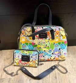 Pokemon Loungefly Handbag and Wallet Set