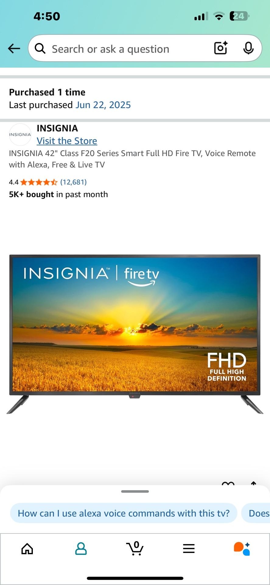 42 Inch Insignia Tv New Unopened Box