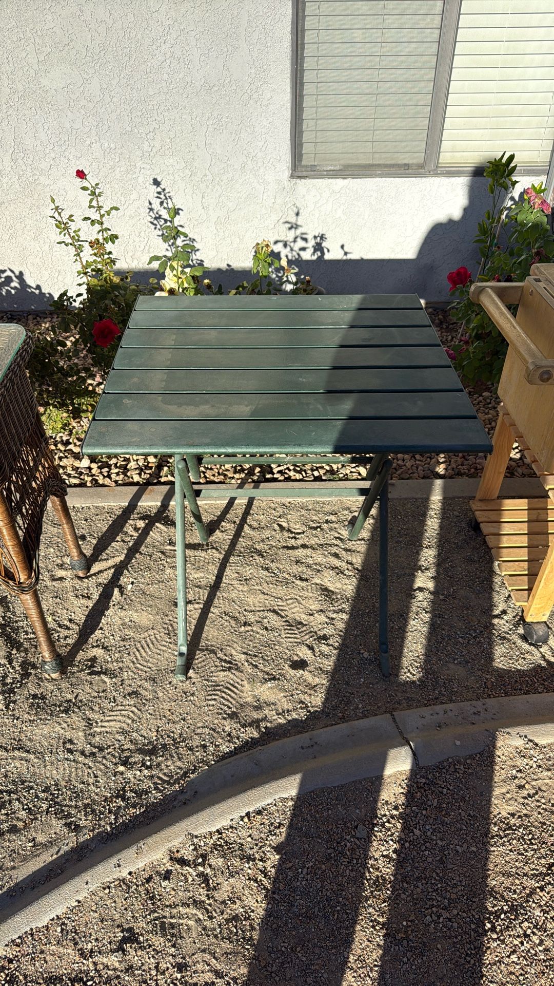 Green Metal Table