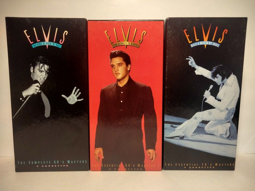 Elvis Presley The Essentials 50's 60's & 70's Masters Cassette Tapes Box Sets