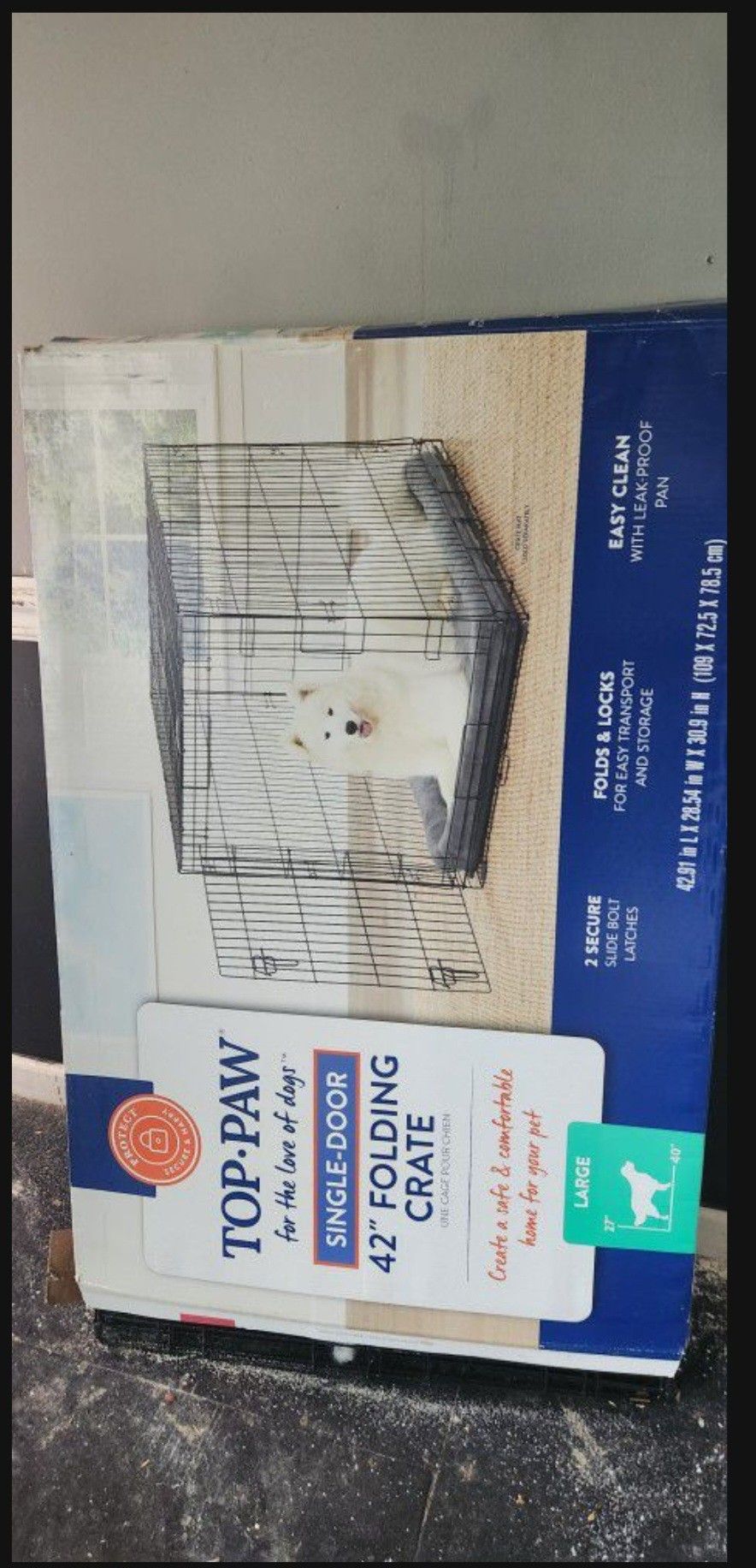 Top Paw 42" Folding Crate Single Door for Sale in Virginia Beach, VA