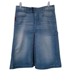 7 For All Mankind Wash Denim Midi Jean Skirt Size 26 Medium   