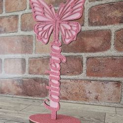 Personalized Name Standing Wooden Butterfly 