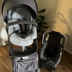 Stokke Stroller and Car Seat
